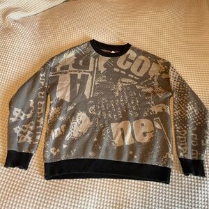 Urban Outfitters Black and White Graphic Sweater